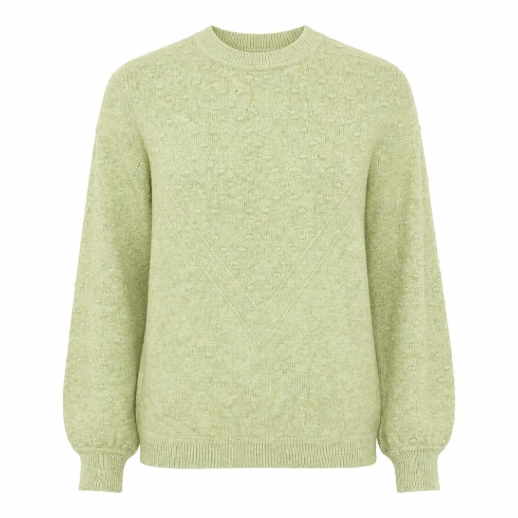 b.young Womens Green Round Neck  Viscose Pullover Jumper Size M