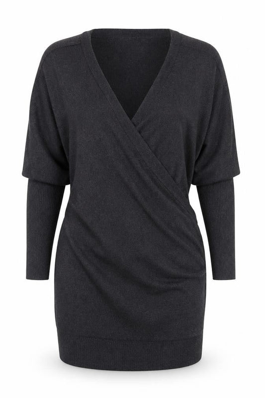 Womens Grey  Nylon Bodycon  Size 14  V-Neck