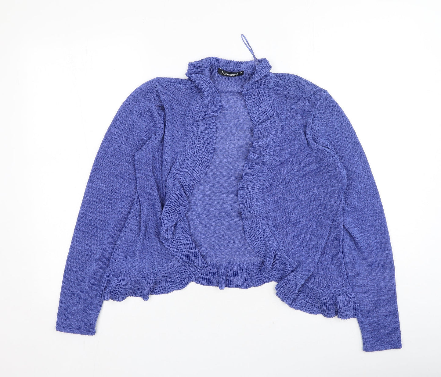 Bonmarché Womens Purple Round Neck  Polyester Cardigan Jumper Size M