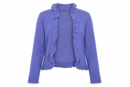 Bonmarché Womens Purple Round Neck Polyester Cardigan Jumper Size M
