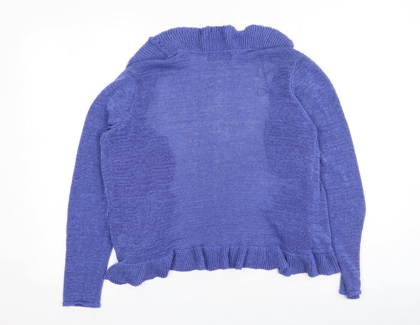 Bonmarché Womens Purple Round Neck  Polyester Cardigan Jumper Size M