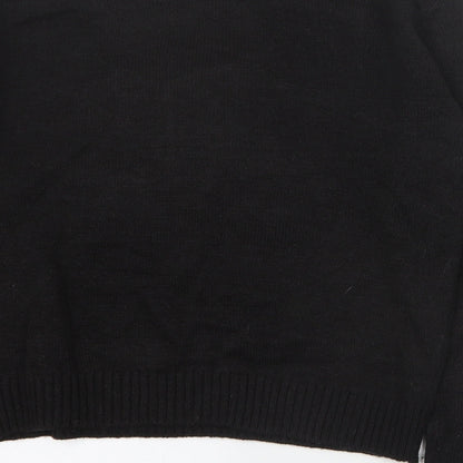 Preloved H&M Womens Black Round Neck  Acrylic Pullover Jumper Size S - Label