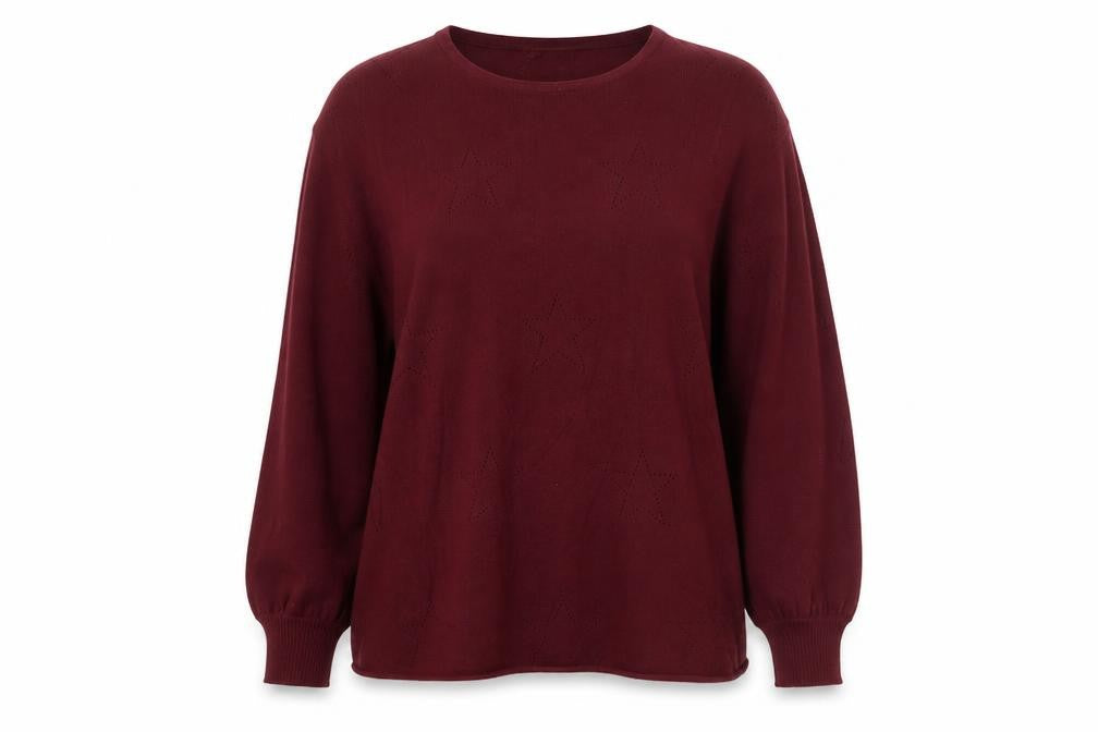 First Avenue Womens Red Round Neck  Viscose Pullover Jumper Size M
