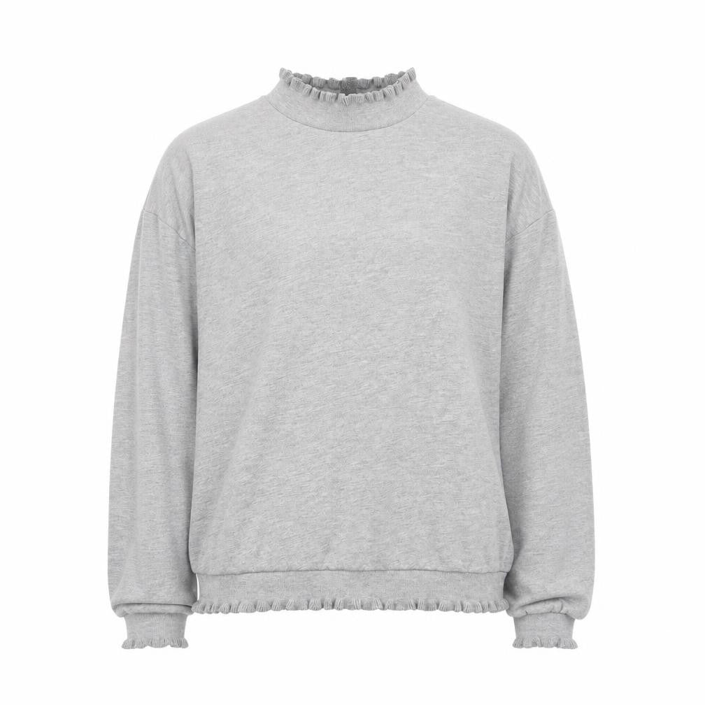 New Look Womens Grey Mock Neck  Polyester Pullover Jumper Size M