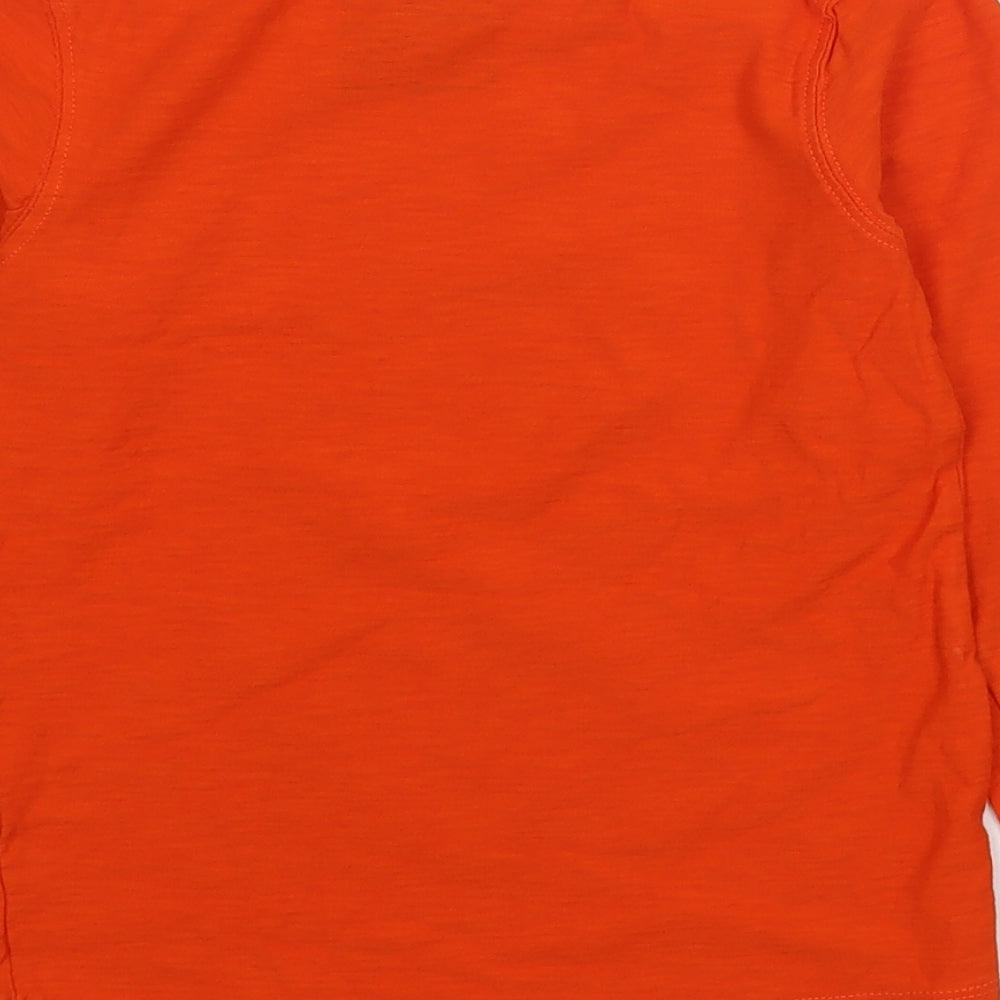 Matalan Boys Orange  100% Cotton Basic T-Shirt Size 5 Years Round Neck Pullover