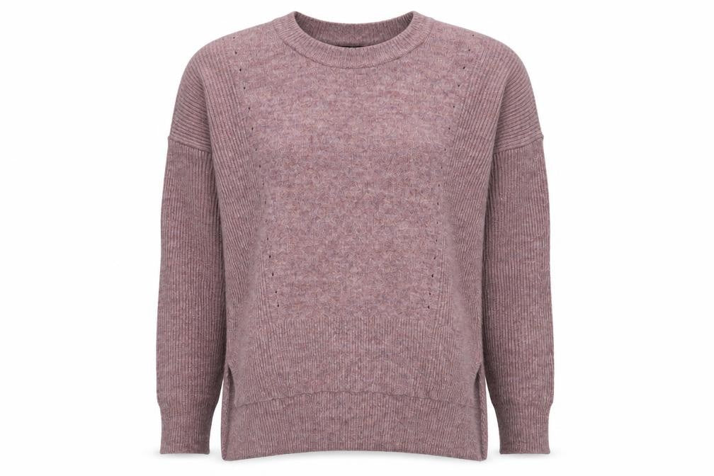 Topshop Womens Pink Round Neck  Acrylic Pullover Jumper Size 8