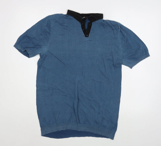ASOS Mens Blue  Cotton  Polo Size M Collared Pullover