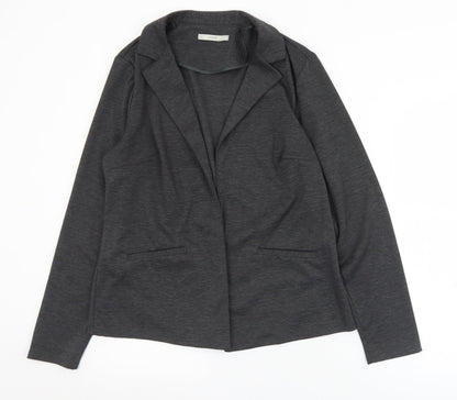 Preloved George Womens Grey Collared  Polyester Cardigan Jumper Size 14 - Front