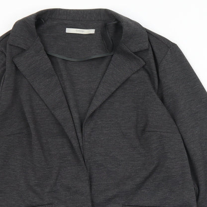 Preloved George Womens Grey Collared  Polyester Cardigan Jumper Size 14 - Detail