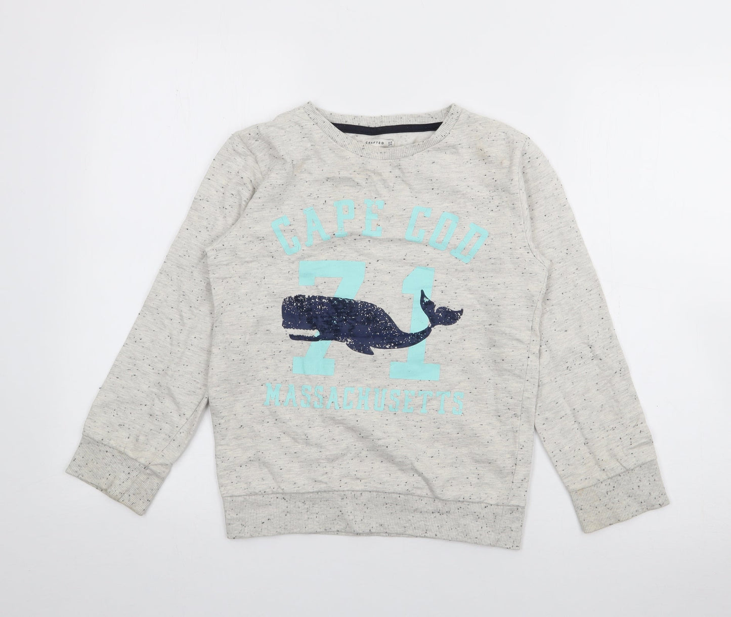 Crafted Boys Grey  Cotton Pullover Sweatshirt Size 11-12 Years