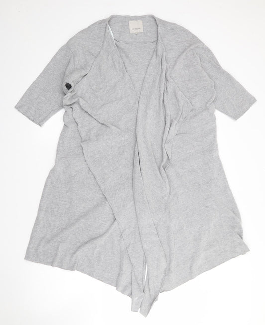 Great Plains Womens Grey V-Neck  Cotton Cardigan Jumper Size S