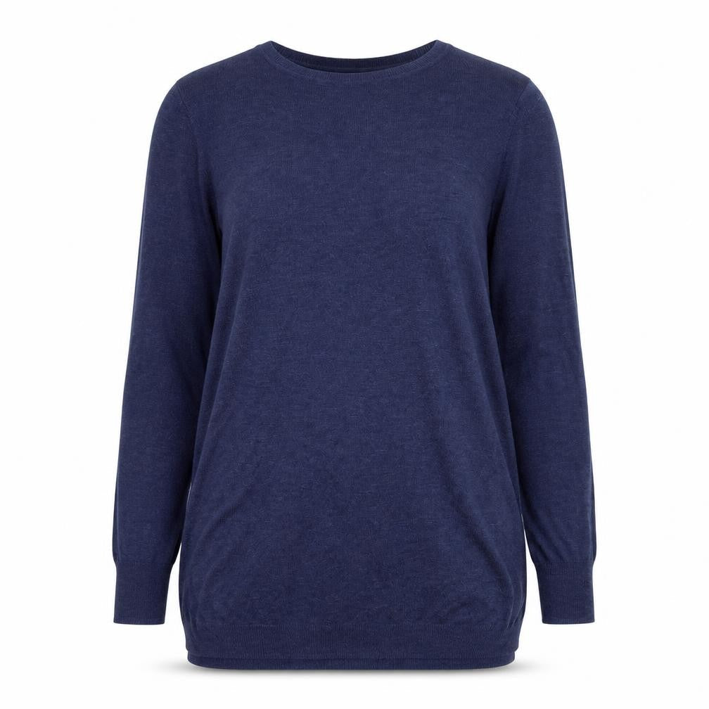 Zara Womens Blue Boat Neck  Viscose Pullover Jumper Size M