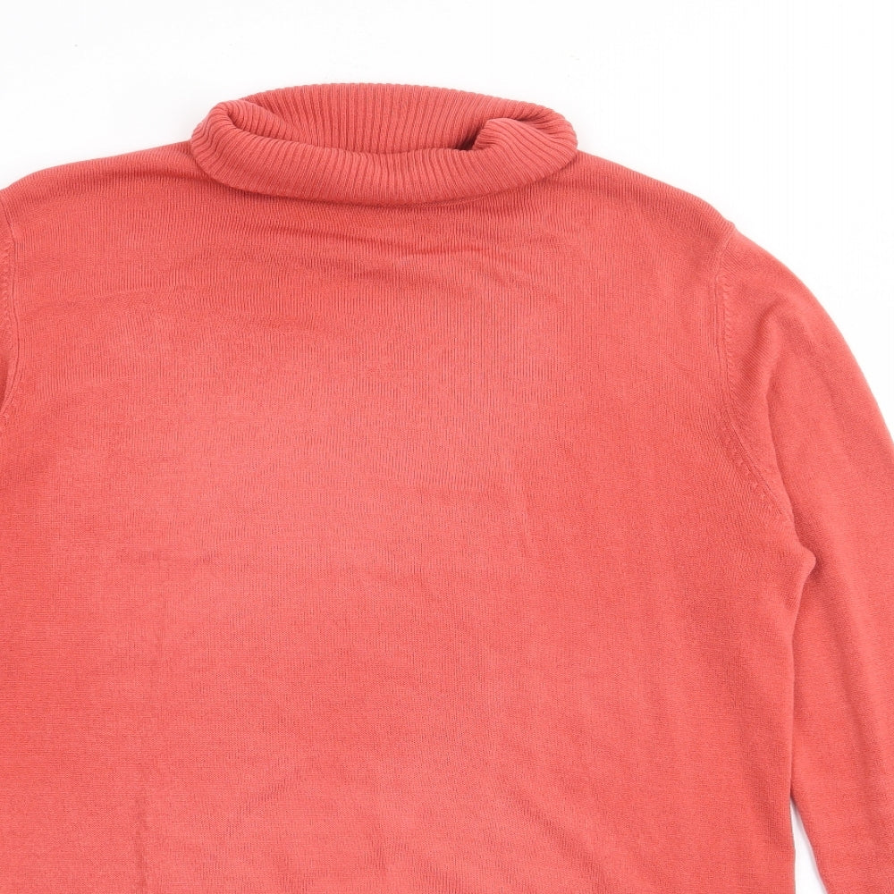 BHS Womens Red Roll Neck  Acrylic Pullover Jumper Size 14