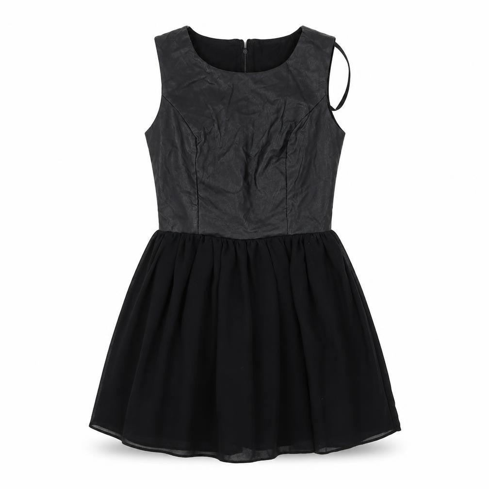 Boohoo Womens Black  Polyester Mini  Size 10  Round Neck