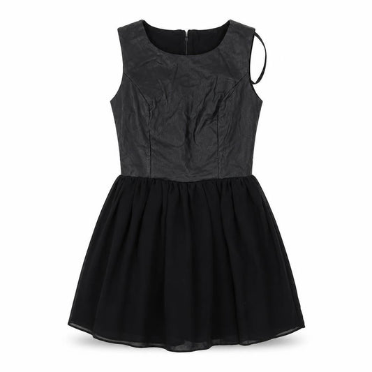 Boohoo Womens Black  Polyester Mini  Size 10  Round Neck