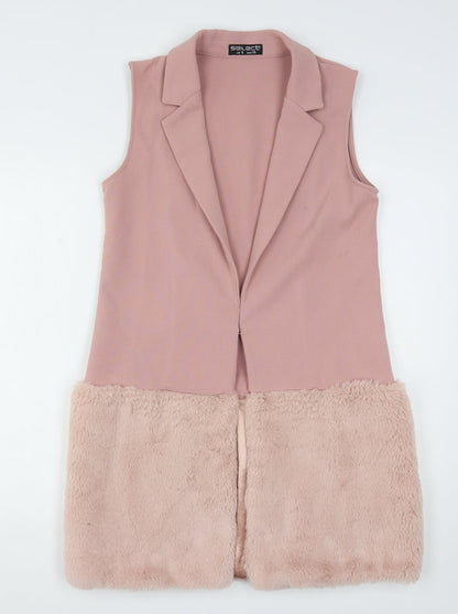 Select Womens Pink  Polyester Jacket Blazer Size 8