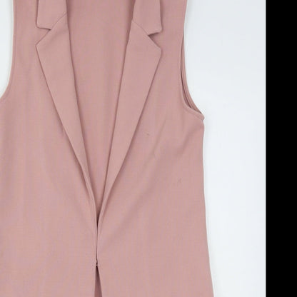 Select Womens Pink  Polyester Jacket Blazer Size 8