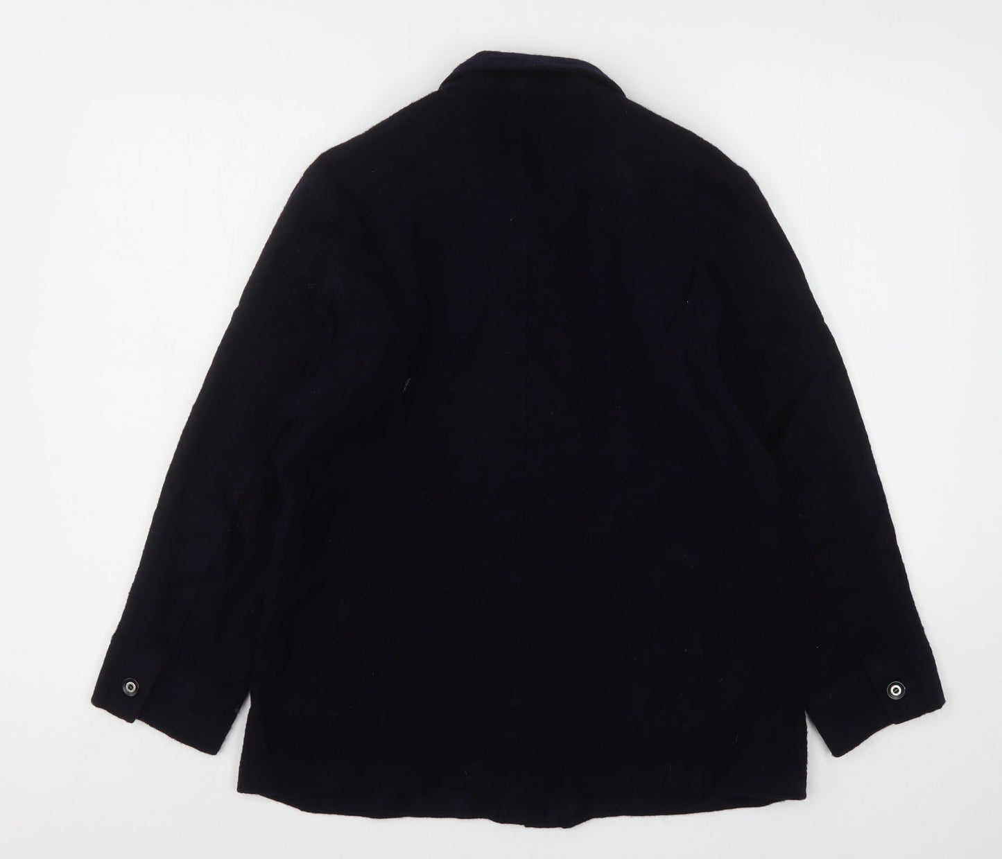 Fisser Womens Blue  Polyester Basic Button-Up Size 12 Collared