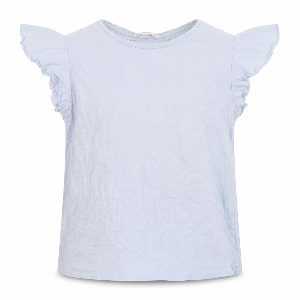 Mango Girls Blue  Cotton Basic T-Shirt Size 11-12 Years Crew Neck