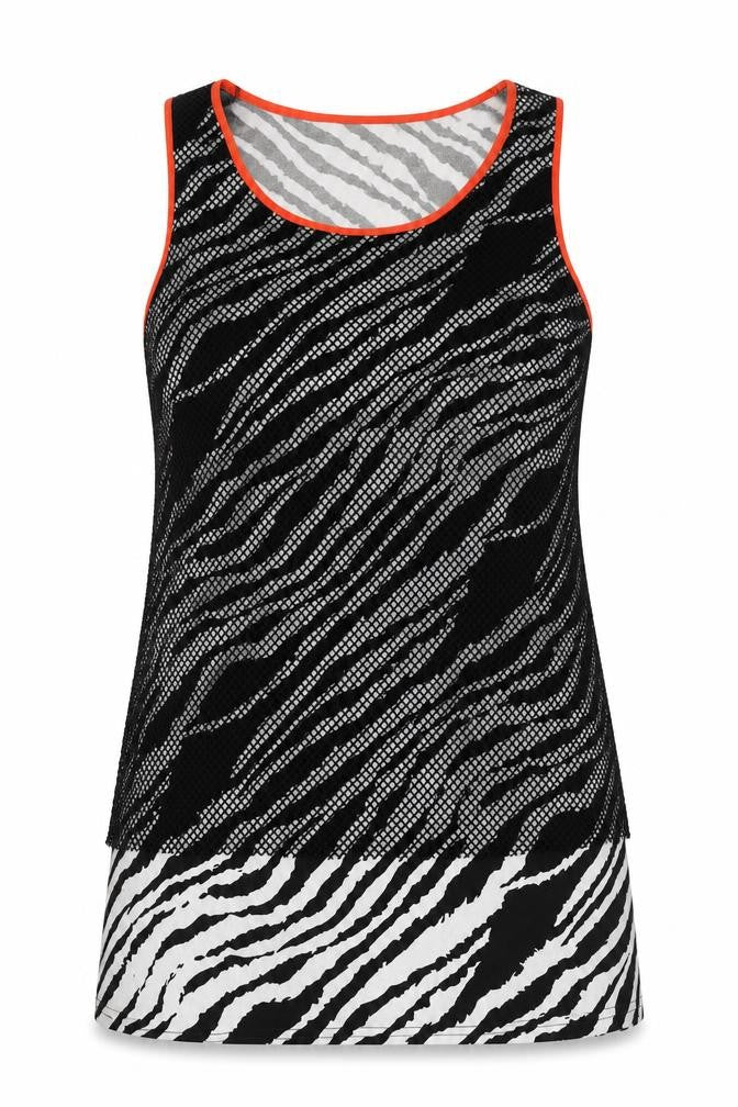 Cherry Couture Womens Multicoloured Animal Print Polyester Basic Tank Size L Round Neck
