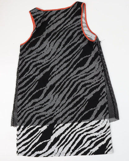 Cherry Couture Womens Multicoloured Animal Print Polyester Basic Tank Size L Round Neck