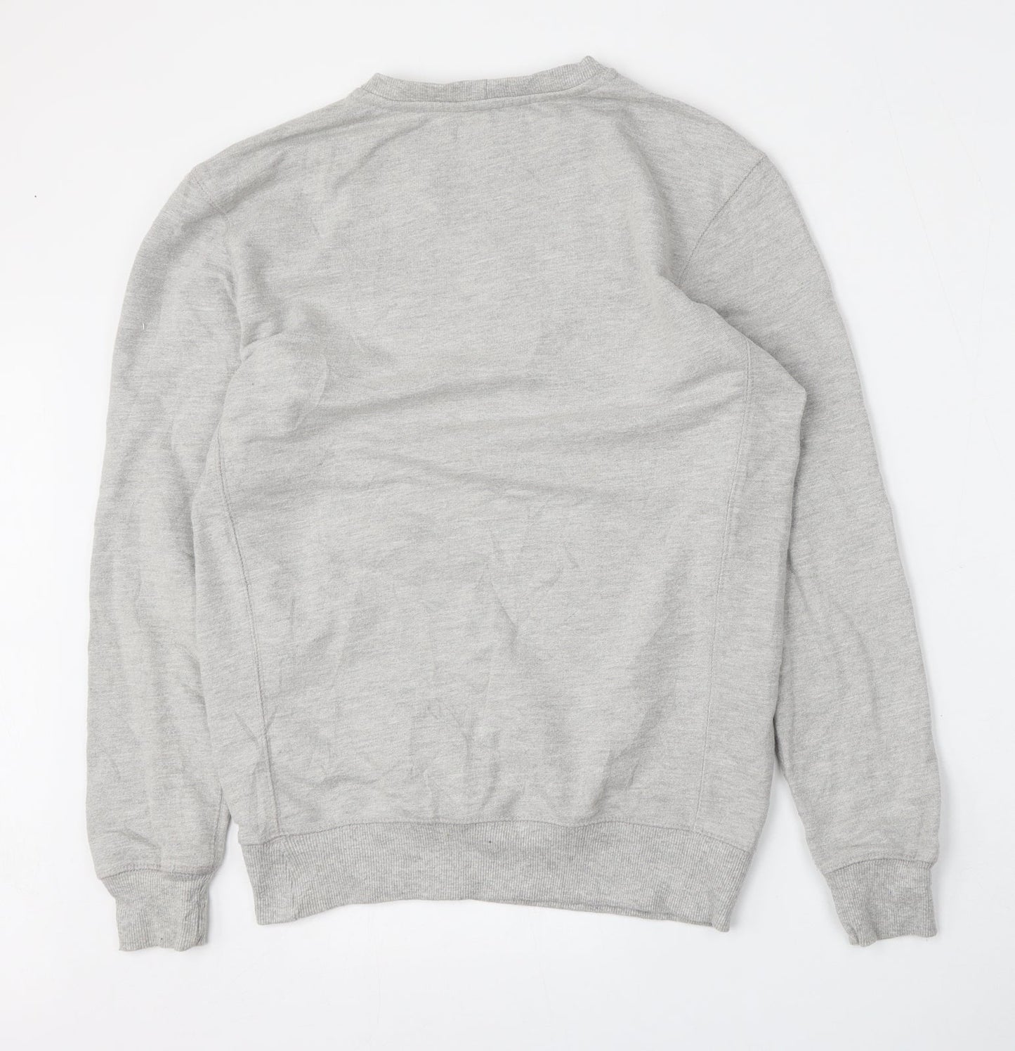 Open Mens Grey  Cotton Pullover Sweatshirt Size S