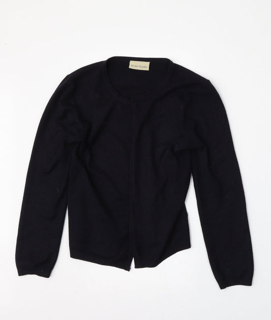 River Island Womens Black Round Neck  Acrylic Cardigan Jumper Size S