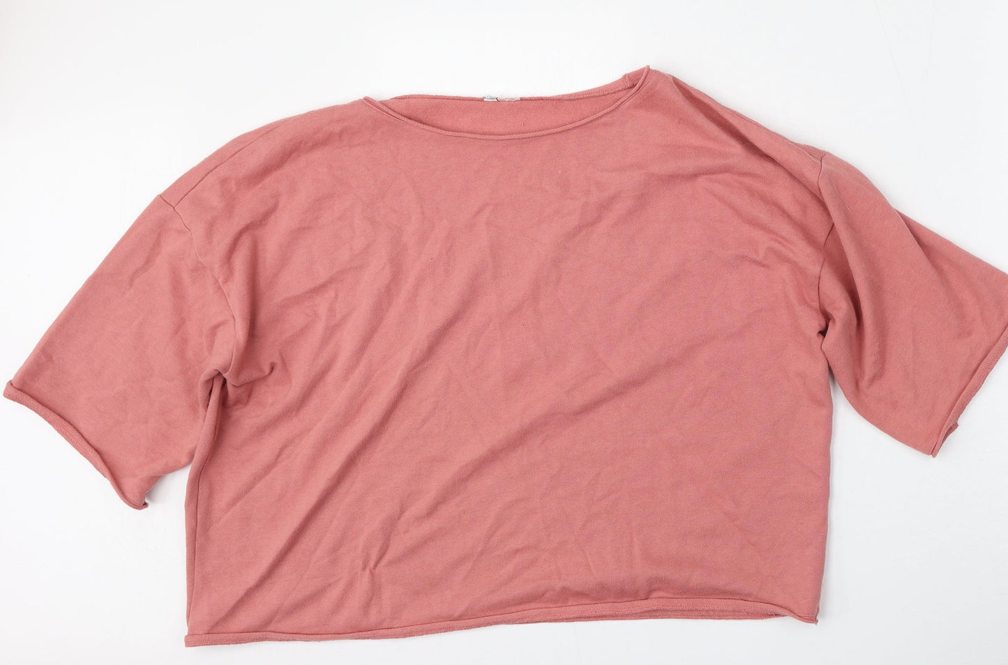 H&M Womens Pink Round Neck  Cotton Pullover Jumper Size L