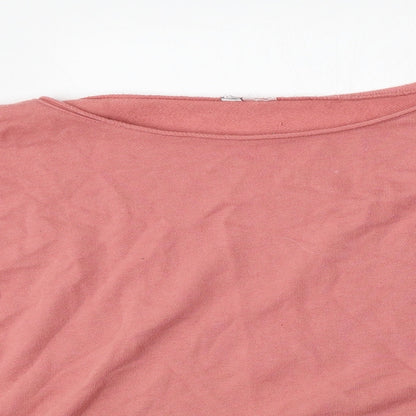 H&M Womens Pink Round Neck  Cotton Pullover Jumper Size L