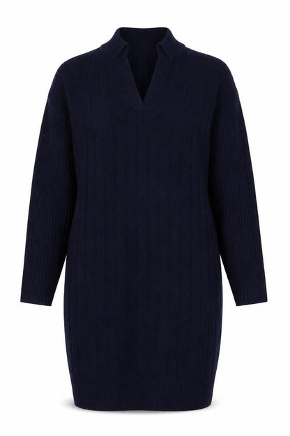 Tu Womens Blue Collared  Acrylic Pullover Jumper Size 10