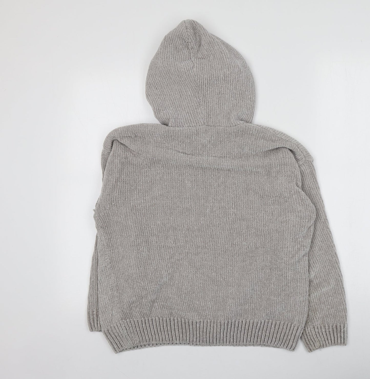 Primark Womens Grey  100% Polyester Pullover Hoodie Size XS