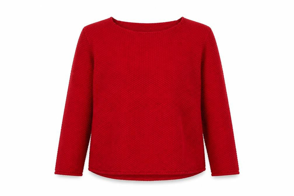 ENVY US Womens Red Round Neck  Acrylic Pullover Jumper Size L