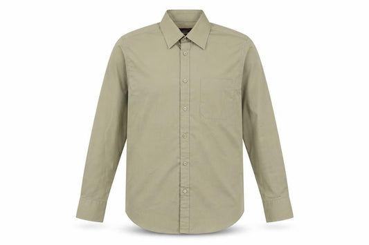 Burton Mens Brown  Polyester  Button-Up Size 14.5 Collared Button