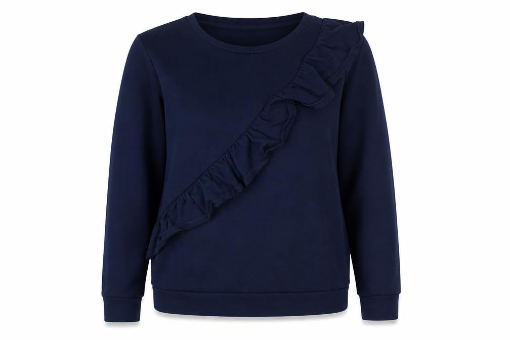 Dorothy Perkins Womens Blue Round Neck  Cotton Pullover Jumper Size 14