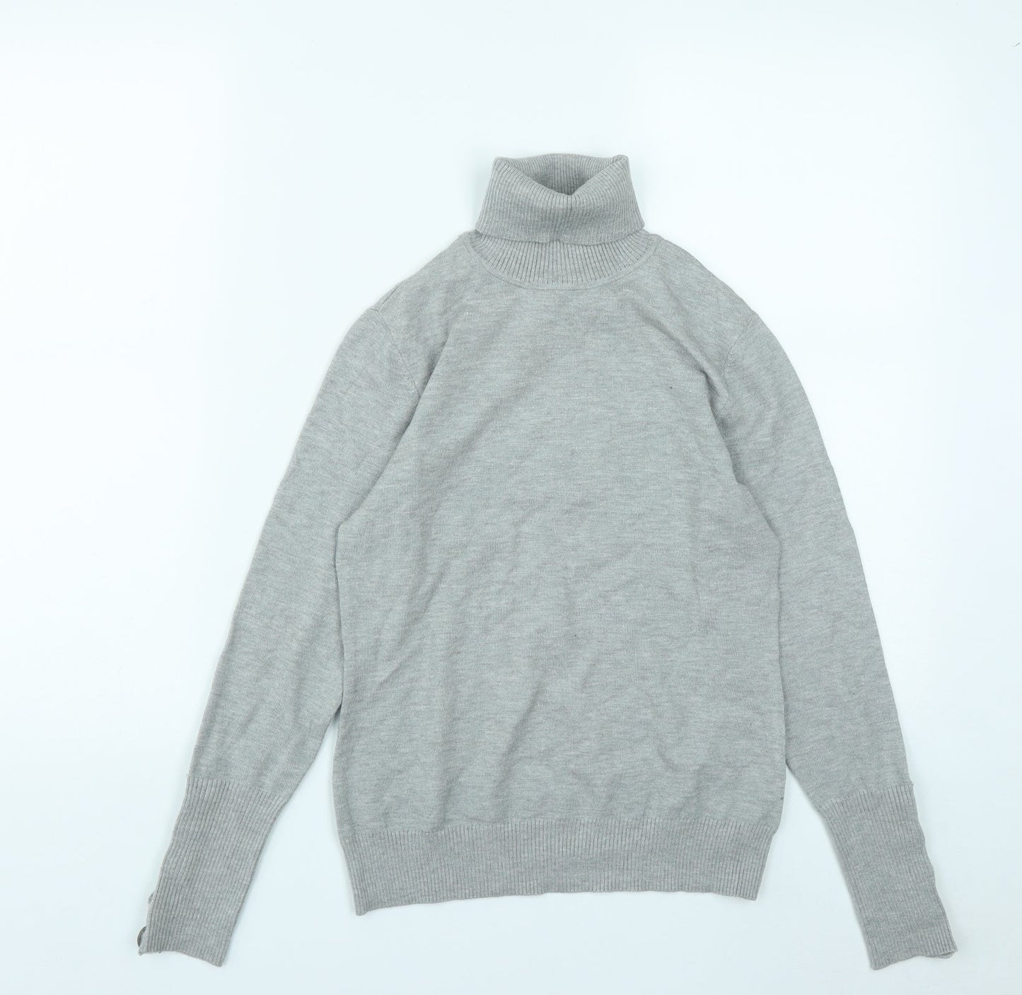 Savida Womens Grey Roll Neck  Viscose Pullover Jumper Size S
