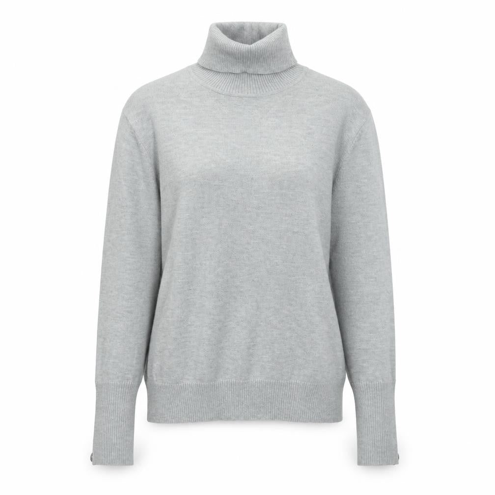 Savida Womens Grey Roll Neck  Viscose Pullover Jumper Size S
