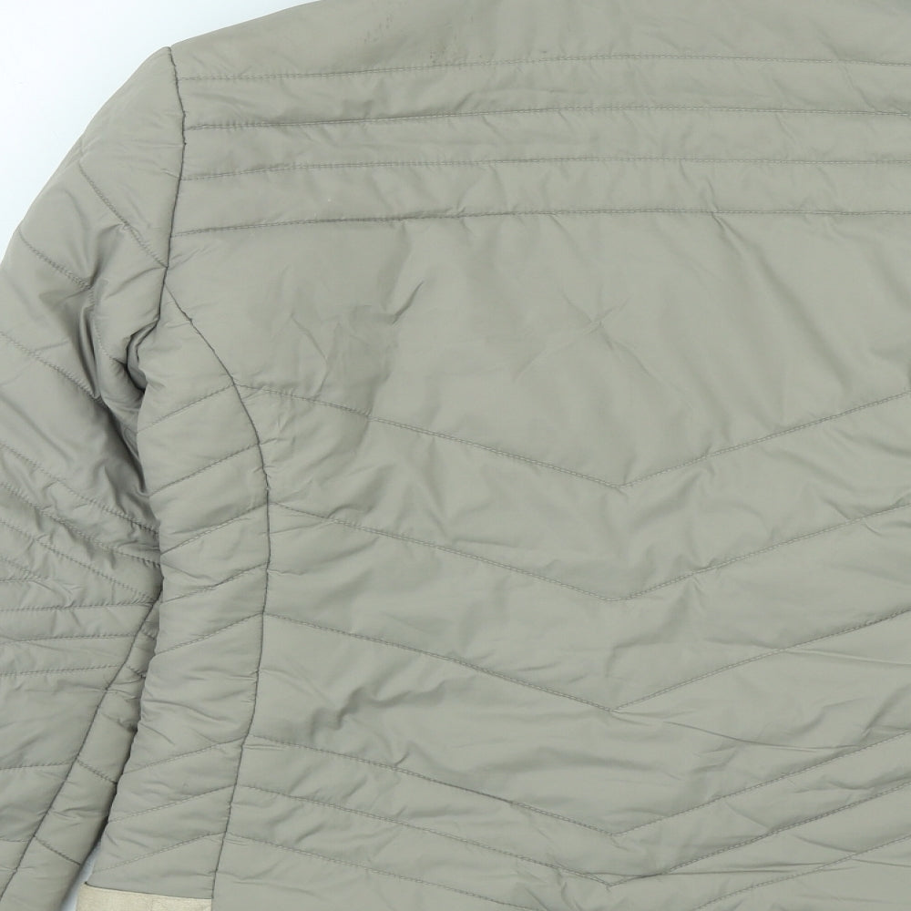 New Look Womens Beige   Quilted Coat Size 10  Zip