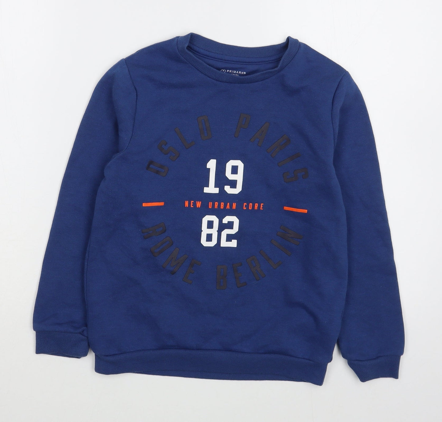 Primark Girls Blue  Cotton Pullover Sweatshirt Size 8-9 Years  Pullover