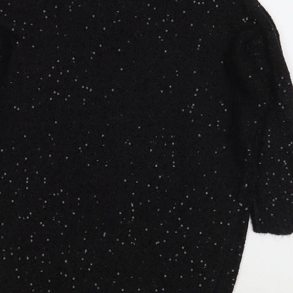 OVS Womens Black Round Neck  Polyester Pullover Jumper Size S