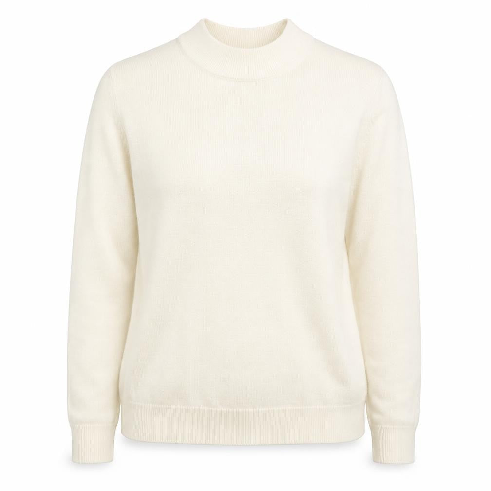 Marks & Spencer Womens White Round Neck  Acrylic Pullover Jumper Size 16