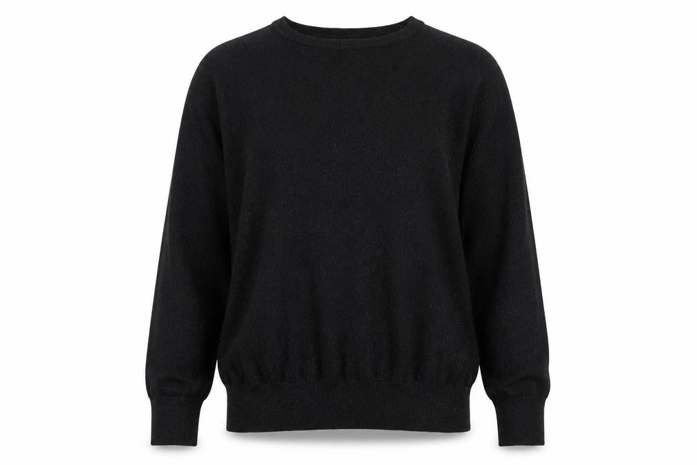 Dunnes Stores Womens Black Crew Neck  Viscose Pullover Jumper Size S