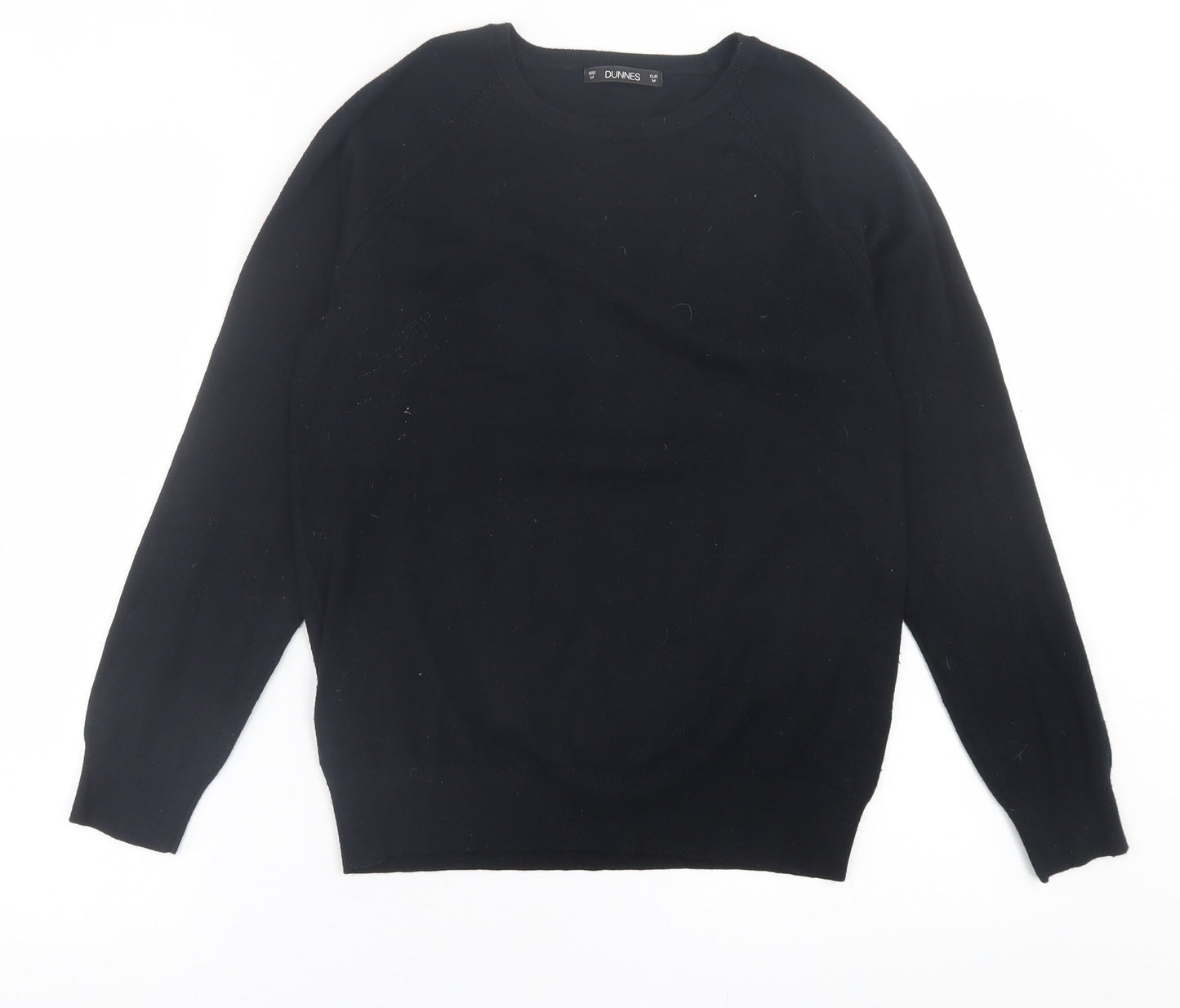 Dunnes Stores Womens Black Crew Neck  Viscose Pullover Jumper Size M