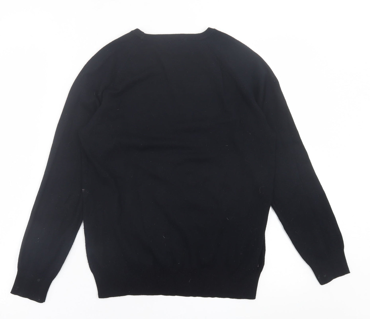 Dunnes Stores Womens Black Crew Neck  Viscose Pullover Jumper Size M