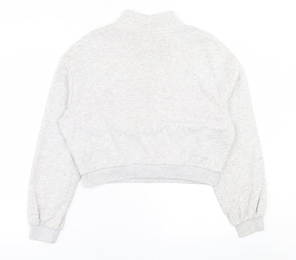 H&M Womens Grey  Cotton Pullover Sweatshirt Size S  Zip - California