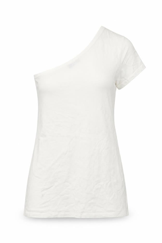 Bershka Womens White  Polyester Basic Blouse Size S One Shoulder