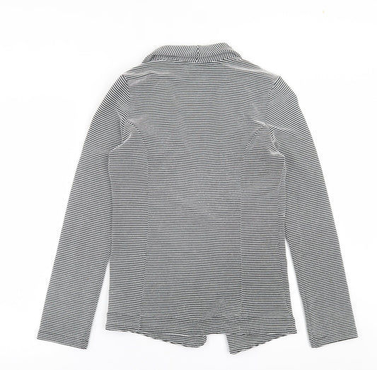 NEXT Womens White Striped  Jacket Blazer Size 10