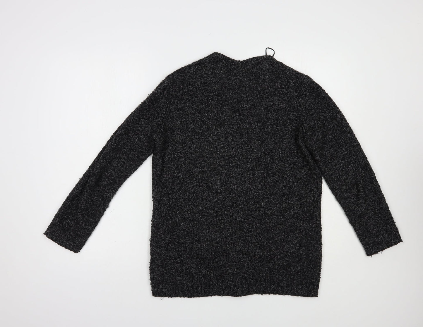 Marks and Spencer Womens Grey V-Neck  Acrylic Cardigan Jumper Size S