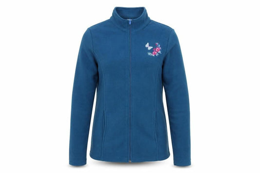 Alisson Vallee Womens Blue  Polyester Full Zip Sweatshirt Size S  Zip
