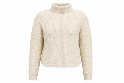 F&F Womens Beige Roll Neck  Polyester Pullover Jumper Size 6