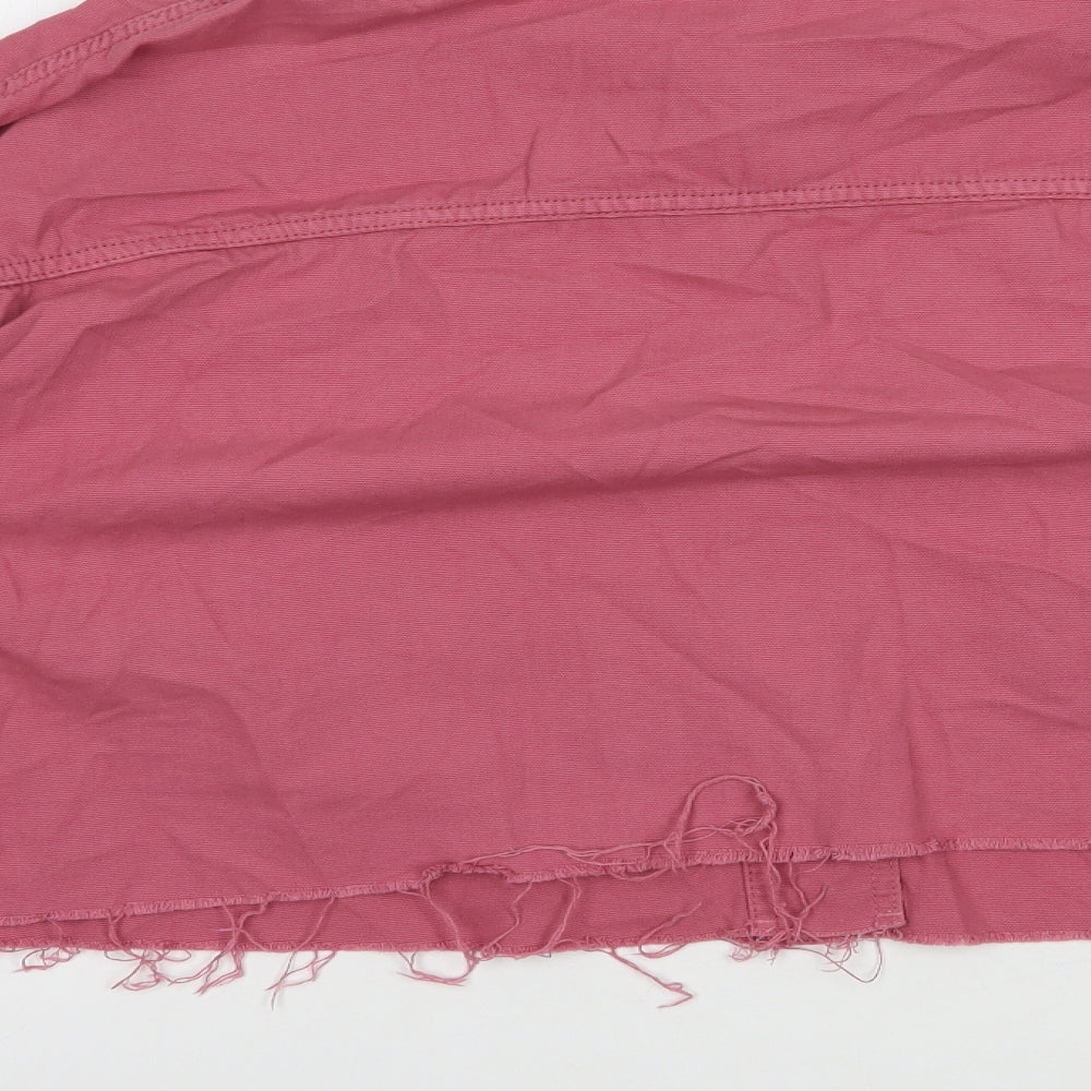 Topshop Womens Pink   Jacket  Size M  Button - Cropped